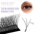 DIYDAY Double 3D Clover W Shape 0.07 Thickness Premade Fan Eyelash Extension Natural Eyelashes for Private Label