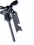 Waterproof Survival Ferro Rods Starter Flint Fire Starter with Easy Grip Handle and Multifunction Striker