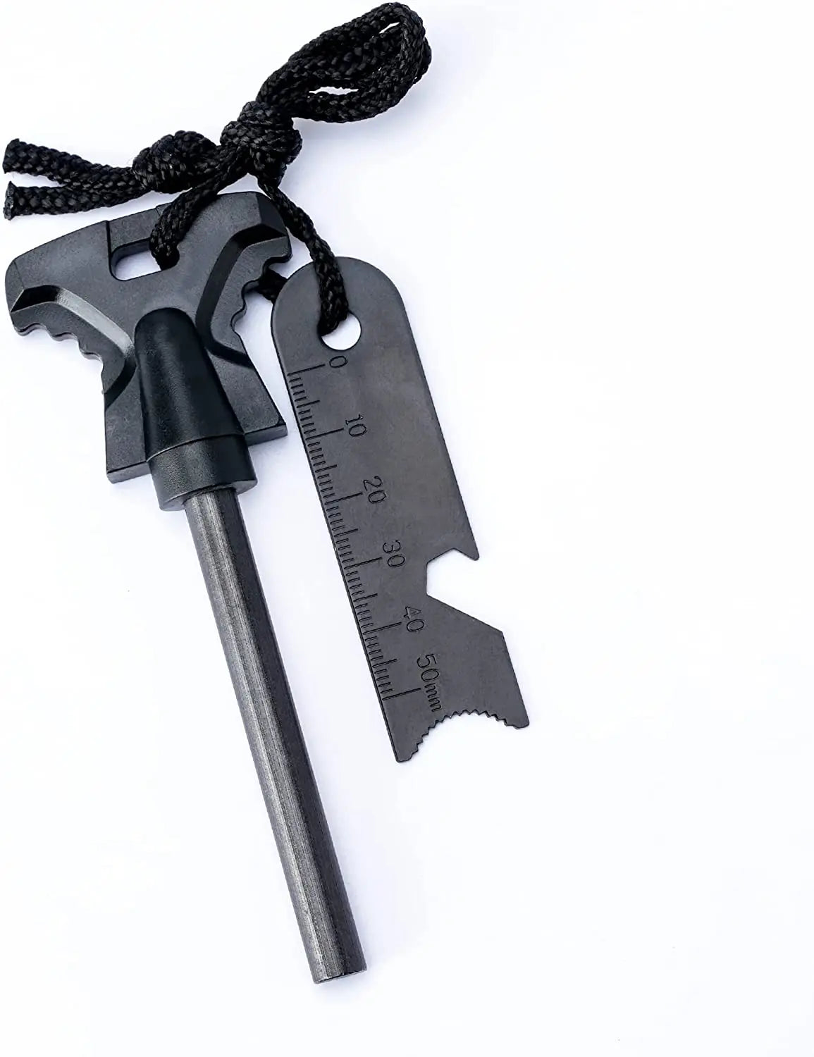 Waterproof Survival Ferro Rods Starter Flint Fire Starter with Easy Grip Handle and Multifunction Striker