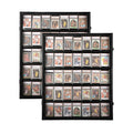 35 Graded Sports Cards Display Frame Vertical Style Wall Cabinet Lockable Baseball Card Shadow Box for Collection
