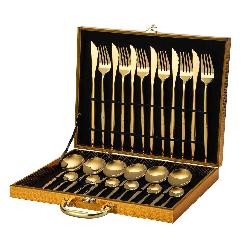 Gold Flatware Set  for Wedding Set Flatware