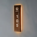 Ezd Hotel Room Number Custom Five Star Hotel Door Number Led Backlit Acrylic and Metal Led Door Number Sign