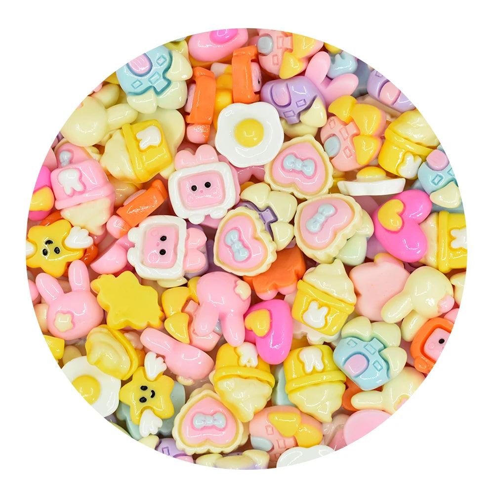 Wholesale Minisize Cute Mixed Style Resin Charms for DIY Scrapbooking Jewelry Making Hairpins Phone Case Decoration Accessories