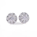 Elegant Jewelry 925 Sterling Silver Earrings 18k Gold Plated Round Moissanite Earrings for Women