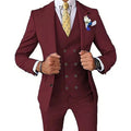Formal Men's Suits Regular Fit 3 Pieces Blazer+Vests+Pants Set Peaked Lapel Prom Tuxedos Wedding Business Evening Party Man Suit