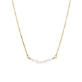 Joolim Jewelry Gold Plated Fresh Water Pearl Pendant Dainty Chain Necklace Stainless Steel Jewelry Wholesale