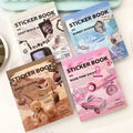 Vintage Waterproof Luggage Sticker Stationery Sticker Memo Pads Cartoon Sticker Book 40 Sheets