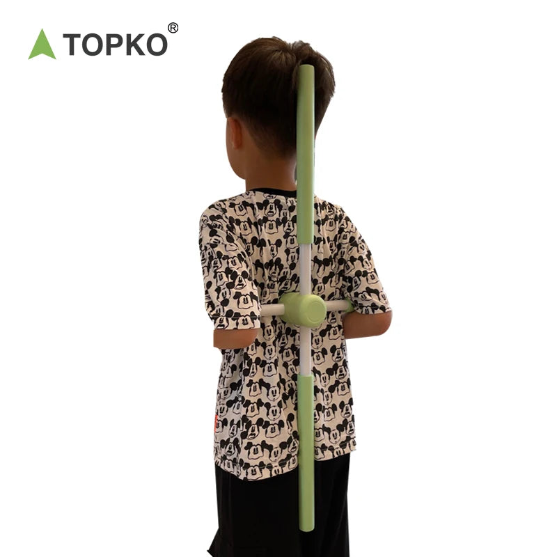 Topko Yoga Body Building  Stretching Tools Stretching Opening Back Stick for Back Posture Back Adjustable Cross Yoga Stick