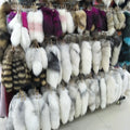 China Wholesale 38cm 40cm 45cm Big Size Silver fox Tail Natural Color Fluffy fox Fur Tail