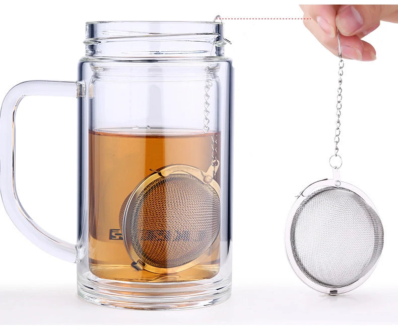 Market  Hot Selling 304 Stainless Steel Premium Tea Ball Loose Tea Strainer Tea Bag Filter Mesh Infuser