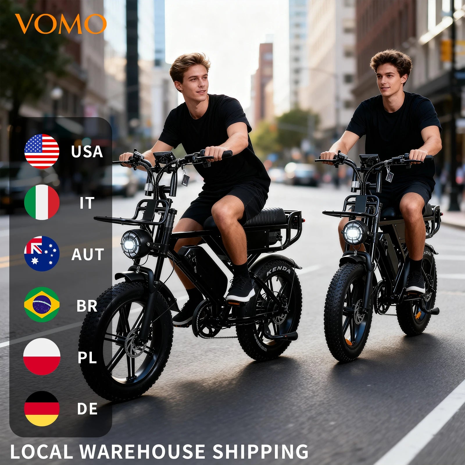 X90MAX VOMO FAT BIKE Electr Bike EU Warehouse Factory Direct Price Step Through Electric Bike FAT Tire X90 MAX Ebike 250w Motor