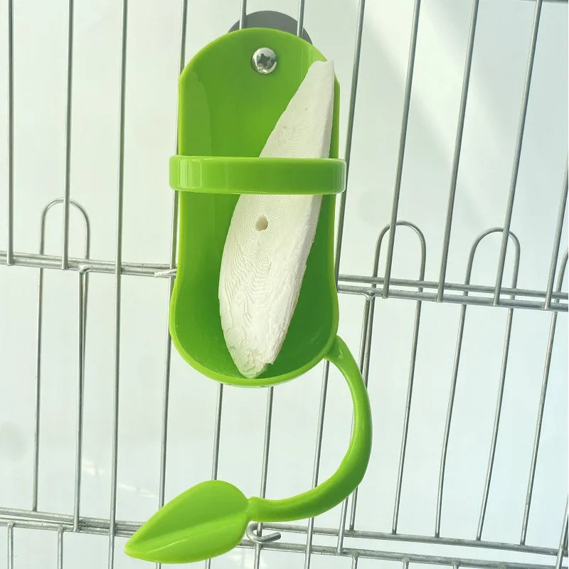 Parrot Vegetable Clip - Fruit Fork with Squid Bone - Multi-functional Clamp for Birds - Parrot Accessories for Snacks and Fruits
