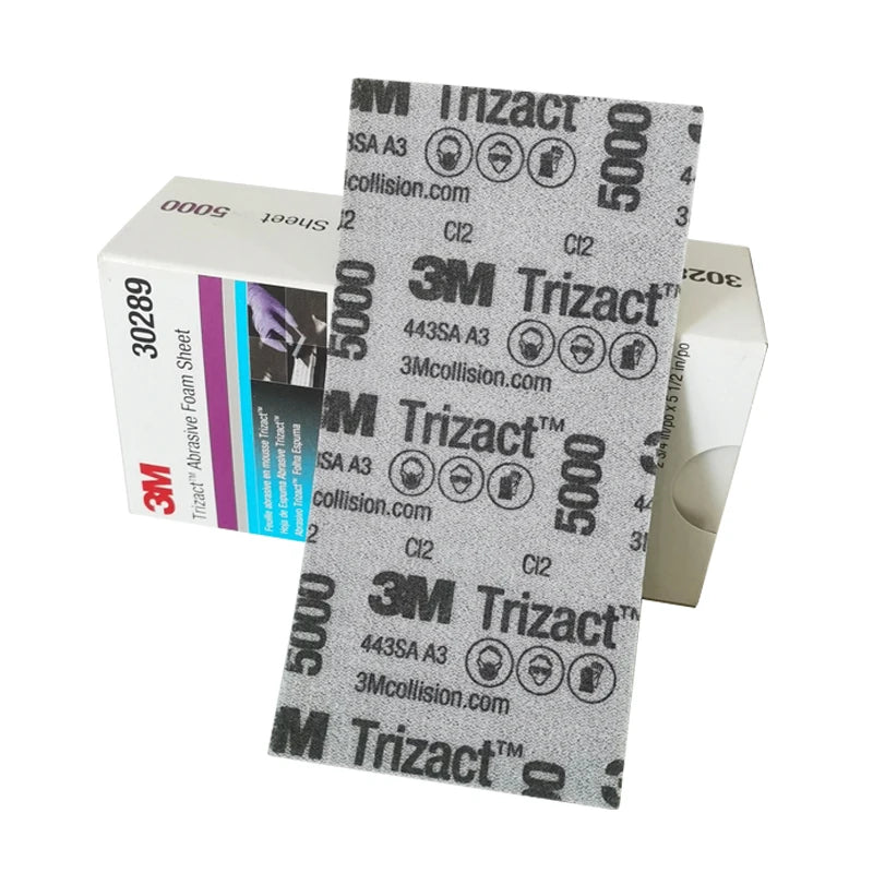 15pcs 3M Trizact Hookit 30289 5000 Grit Wet and Dry Foam Sanding Foam Disc Car Polishing Beauty Sandpaper