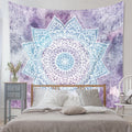 Wholesale 3D Printed Big Pink Purple Floral Mandala Wall Decor 150x200 cm Religious Psychedelic Blanket Aubusson Design Knitted