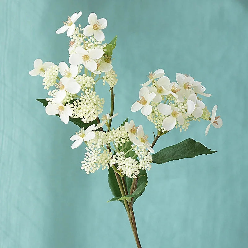 O-X766 Wholesale New Arrival Silk Hydrangeas Flower White Pink Artificial Centerpieces Flower for Home Decor Wedding Decoration