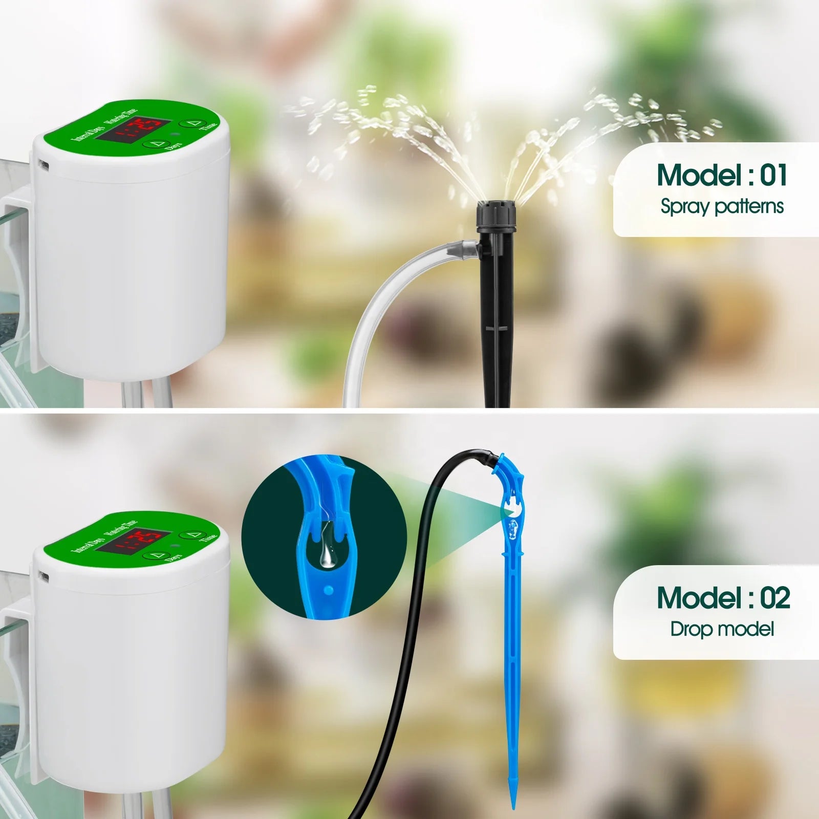 New Mini Digital LCD Automatic Watering Device Fast Delivery Batch Irrigation Flowerpot with Popup Sprinkler Type