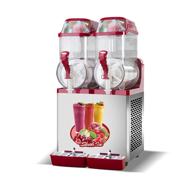 Factory Supply Slushy Machine 2 Tanks 12L Each Slushie Machine Commercial Slush Slushy Maker Ice Cup