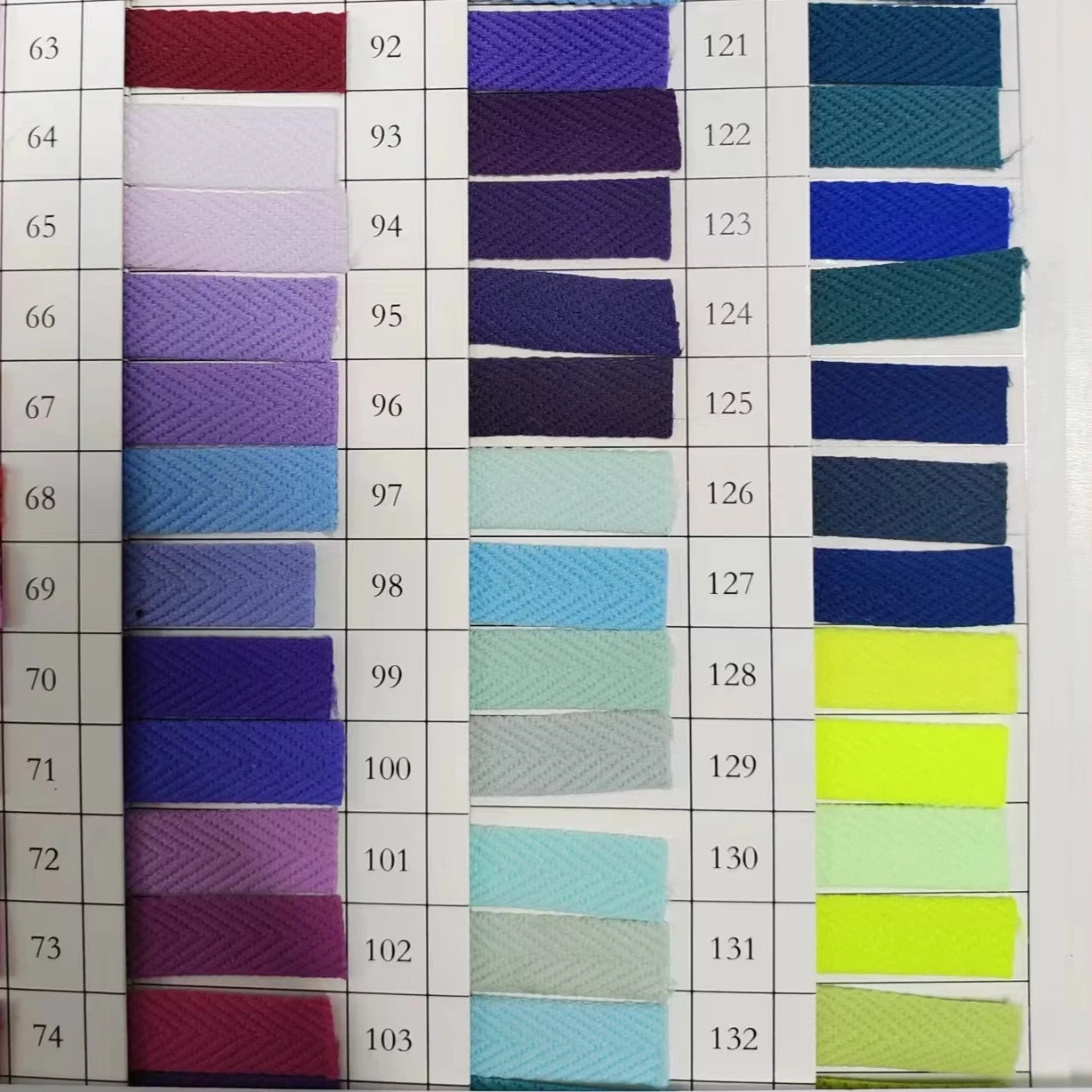 CQ High Tenacity 100% Polyester 1cm Herringbone Webbing Strap Multicolor Sustainable Woven for Garments & Home Textiles