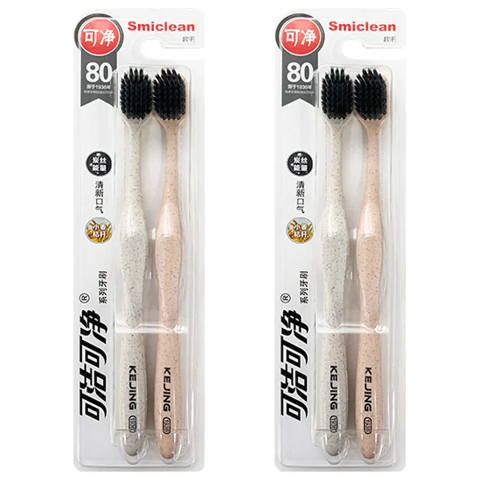 New Custom Disposable Eco Friendly Wheat Straw Toothbrush