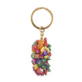 DIY Gems Welcomed Design Reliable Natural Stone Keyring Chakra Stone Energy Keychain Chakra Stone Grape Shaped Pendant Crystal Crafts