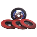 ZY Abrasive 4-Inch Red Ceramic Flap Disc with Metal Backing Customized OEM Support