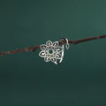 Filigree Sunflower Stainless Steel Ring Women Open Adjustable Vintage Finger Ring Buddhism Bohemian Jewelry Wedding Gifts
