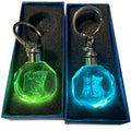 Cute Cat Pet Keychain Customized Led Crystal  Key Case Cover Kitten Keychain for Gift Women Key Chain