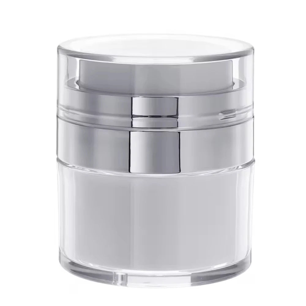 15g-100g Airless Acrylic Cream Jar Refillable Leakproof Cosmetic Pump Bottle Travel-Size Skincare Container Makeup Tools Bulk