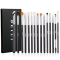 Natural Makeup Brushes Tool Set Synthetic Black Wood Handle Goat Fan Highlight Flat Concealer Eyeliner Eye Shadow Fluffy