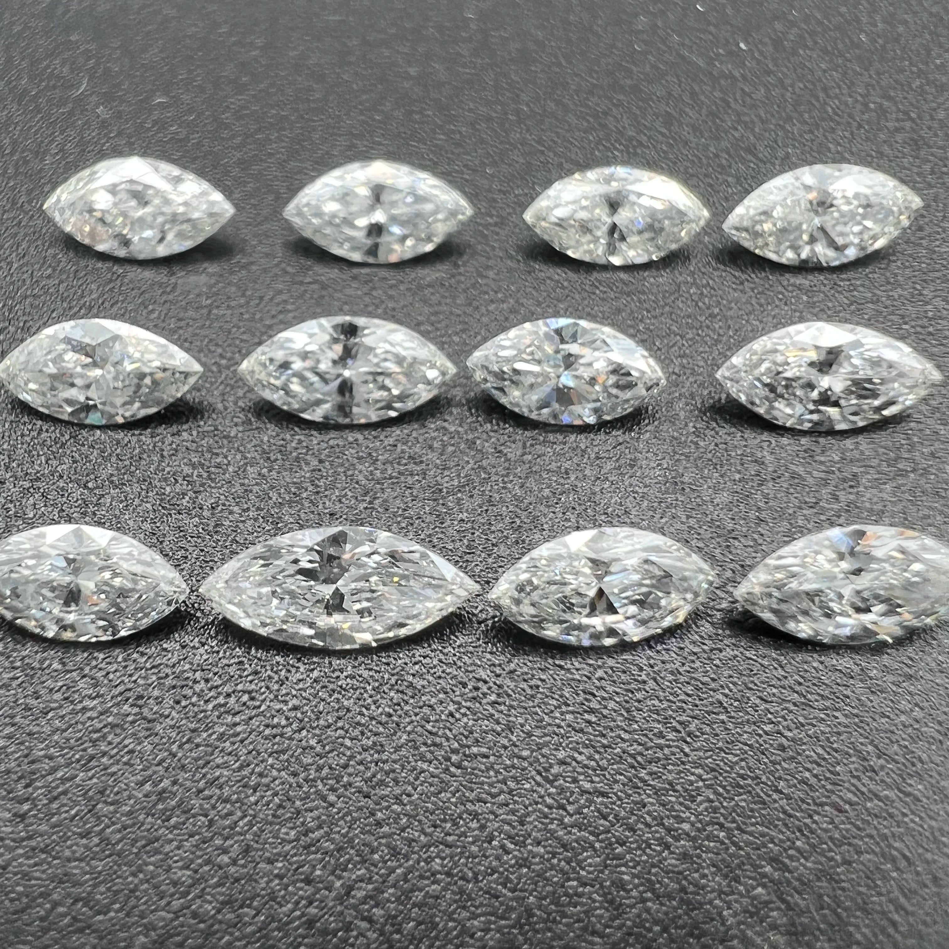 Marquise Shape 3*1.5mm ~ 8*4mm  DEF VS  3EX Good Quality  CVD Diamond / HPHT Lab Created Diamond Lab Grown Diamond