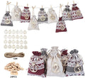 Christmas Advent Calendar 24 Days DIY Xmas Linen Gift Bags