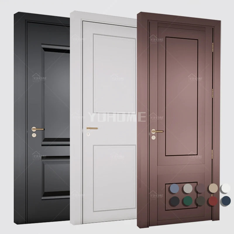 Italia Standard Custom Wood Indoor Door for Soundproofing Modern Hotel Door Panel Wooden Interior Doors