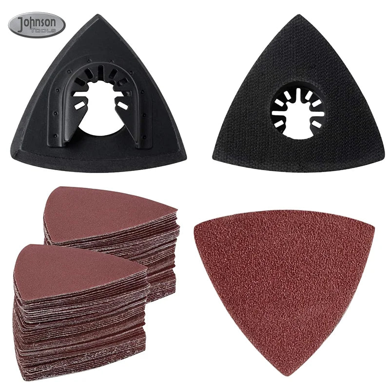 136 Pieces Power Oscillating Multi Tool Sanding Pad Kit Multitool Sandpaper for Wood Plaster Polishing