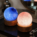 Star Shape Led Night Light USB Wood Lamp Product Explosion Modern Novel Design Lamp Night Crystal Ball Glass Night Light