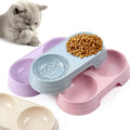 New Arrival Candy-Colored Cat Dog Bowl Integrated Drinking Water Feeding Anti-Tipping Easy Clean Plastic Bowl Charge Power