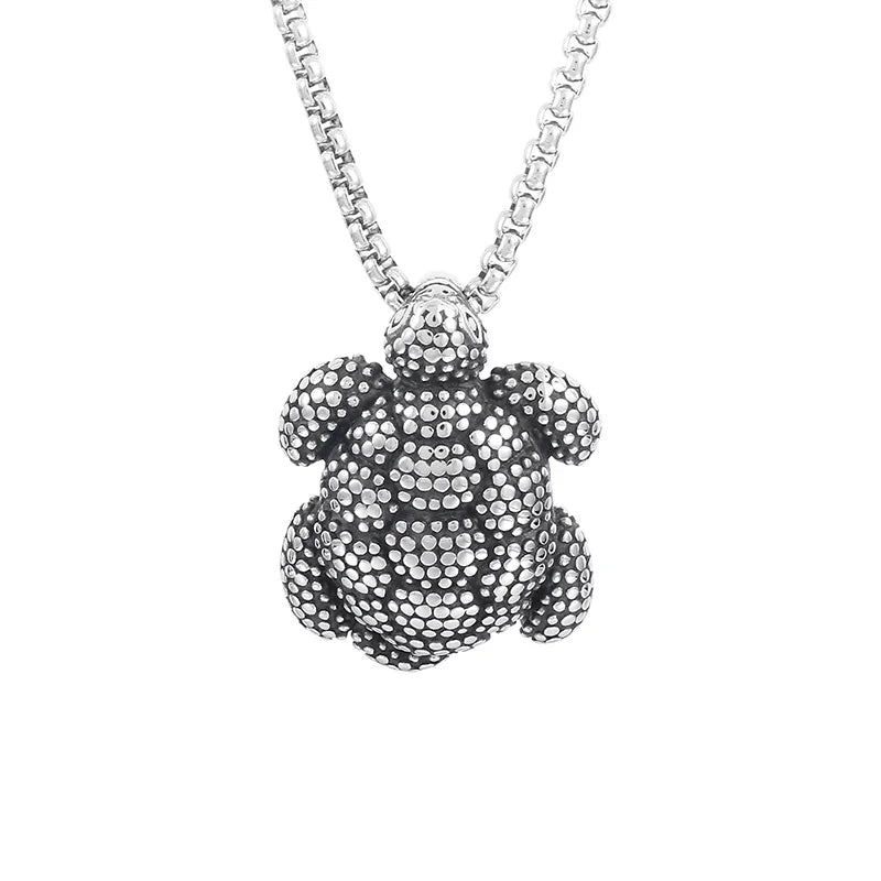 KALEN Unisex Retro Stainless Steel Dotted Flower/Turtle/Eye Pendants
