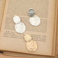 TongLing Vintage Luxury Dainty Korean Jewelry Gold Simple Exquisite Statement Earrings for Party Accessories