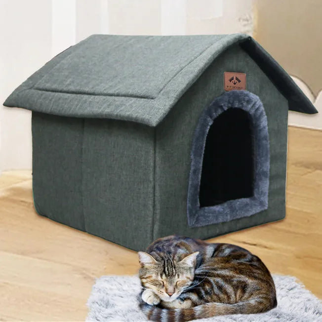 Best Pet Supplies Portable Indoor Pet House Perfect for Cats and Small Dogs Easy to Assemble with Washable Cushions Pet Cave