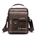 2025 Free Sample Cheap PU Leather Crossbody Messenger Laptop Bag for Men Fashionable Vintage National Style Letter Low MOQ