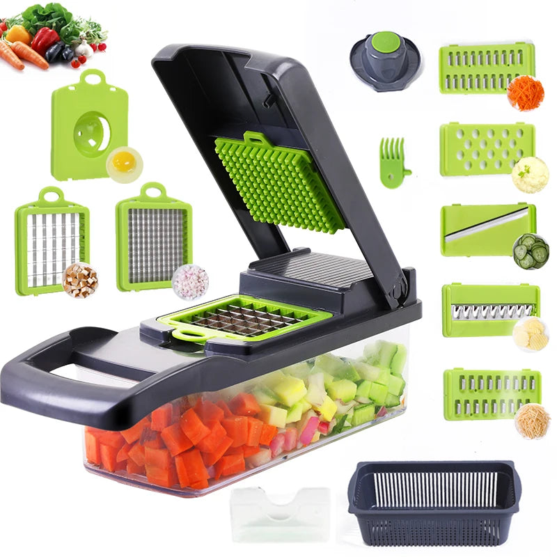 Top Seller Kitchen Accessories 15 in 1 Veggie Chopper Graters Mandoline Slicer Fruits Vegetable Cutter Onion Chopper