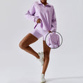 Best Selling Loose Half-zip Design Casual Loose Long Sleeve Women's and Men's Hoodies & Sweatshirts Fitness Sports Sweatshirt