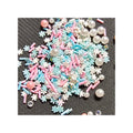 Christmas Series Blue Pink  White Snowflakes Mixed Nail Thin Clay Slices Soft Pottery Flakes Elegance Temperament Nail Jewelry