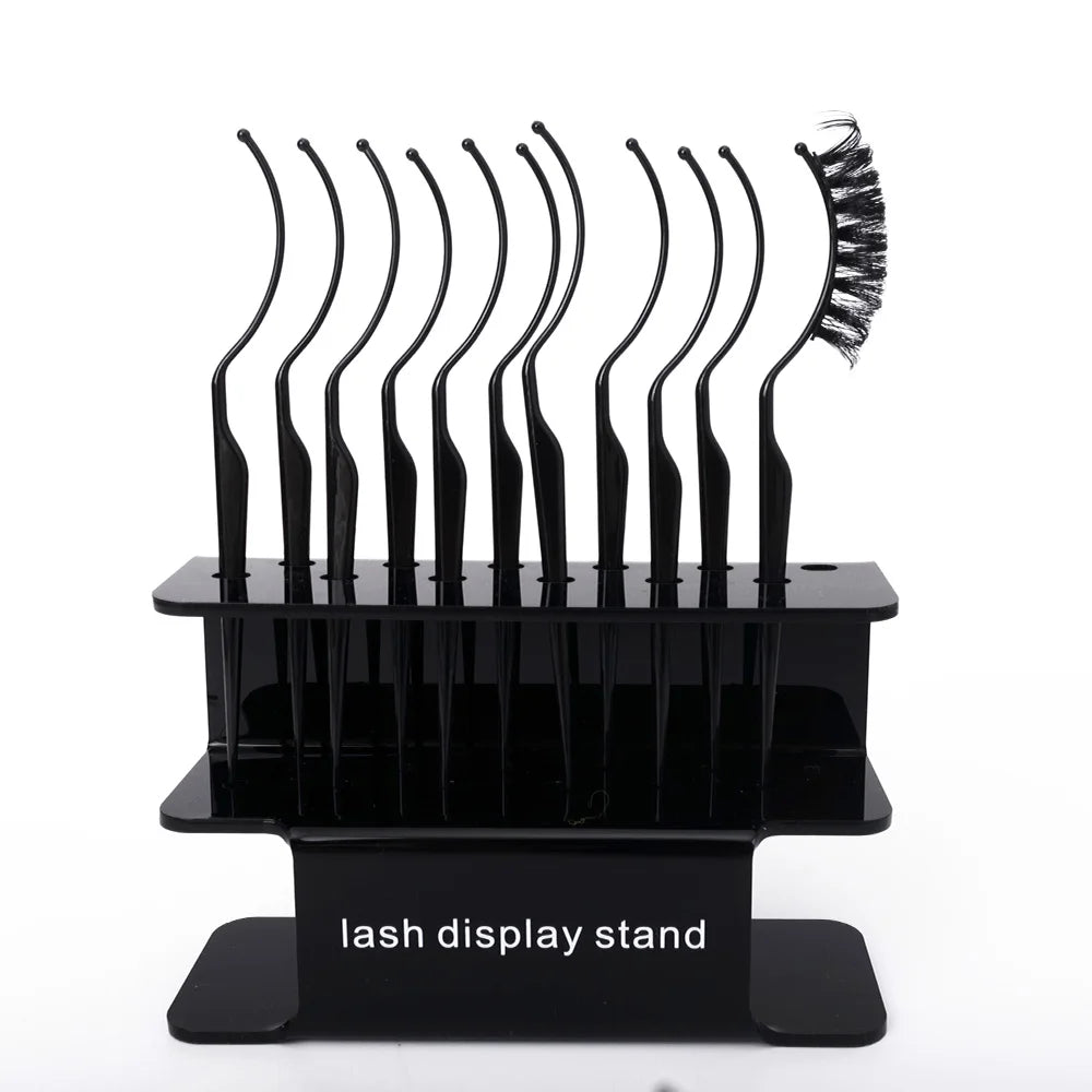 Customized Plastic Eyelash Display Stand with 12 Holes for Test Sticks Fancy Eyelash Tester