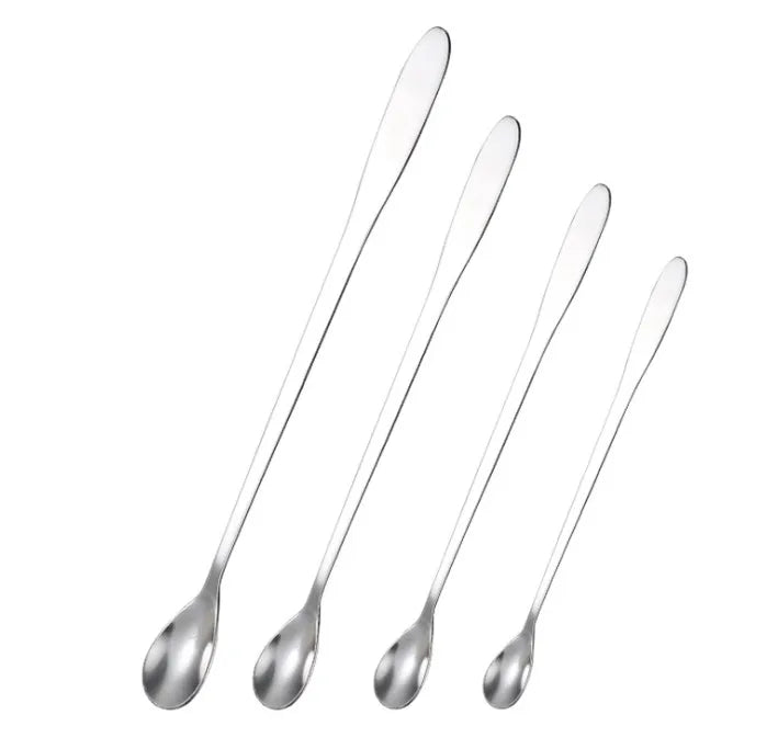Stainless Steel Cocktail Stirring Spoons with Long Handle for Mixing Tea Coffee Milkshake and Cold Drink