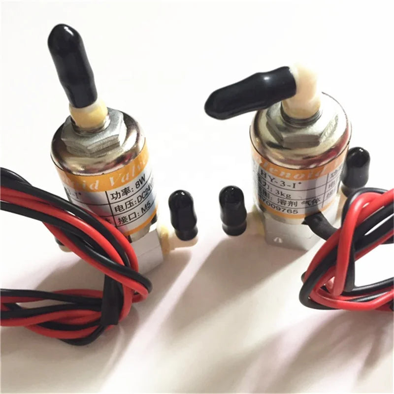HY-3-I Inkjet Printer Solenoid Valve 3 Ways for Crystal-jet Zhongye Allwin Challenger Liyu Myjet Electro Valves 3 Ways in Stock