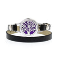 Tree of Life Fashion 25mmTwist Screw Women Bracelets Leather Double Wrap Aroma Diffuser Essential Oil  Screw Bracelet