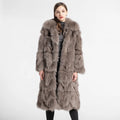 New Fashion Winter Luxury Natural Fur Outwear Long Real Fox Fur Coat Women