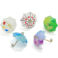 Yiwu Factory Gradient Ramp Color 20mm Simulation Umbrella Miniature with Eye Pin for Key Chain Accessory Jewelry Making Center S
