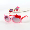 Cute Cat Design Children's  Fashionable Bowknot Style White PC Personalized Cartoon Sunshade Glasses for Boys Girls Sunglasses