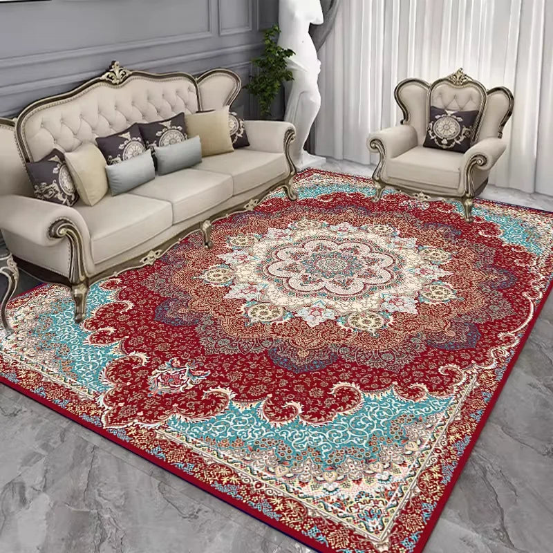 Best-Selling Vintage Red Machine Made Interior Carpet Living Room and Bedroom Rug Home Office Doormat